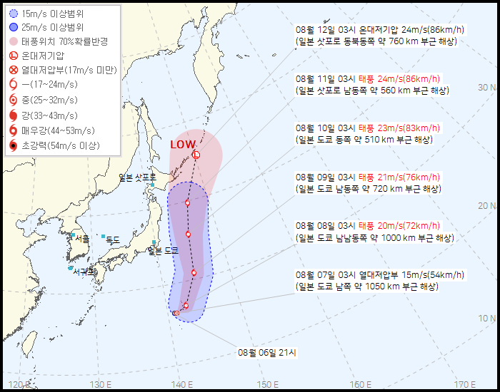 제 10호 열대저압부 발생 경로